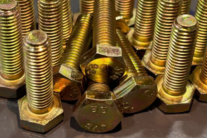 Yellow Zinc Hex Bolt