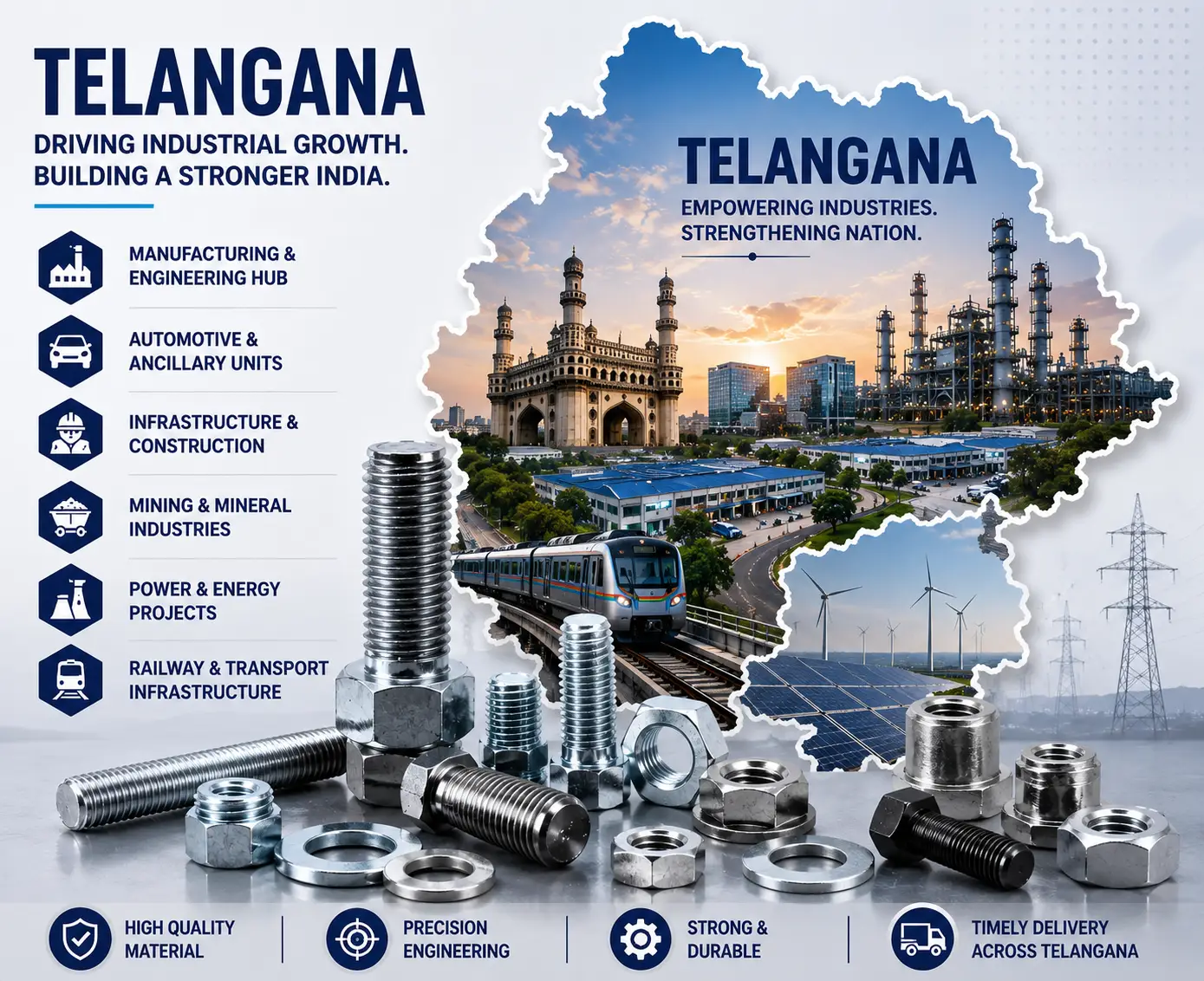 Nut Bolt Manufacturer in Telangana